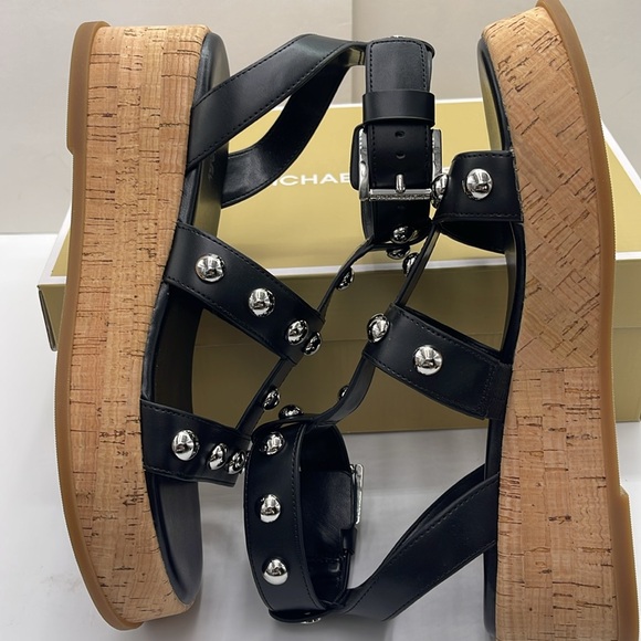 MICHAEL KORS Selah Studded Platform Gladiator Silver Studded Sandal
Black
New - Picture 10 of 16